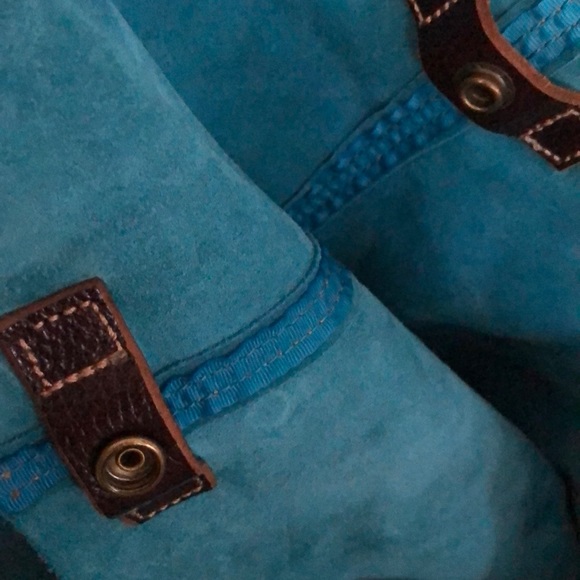 Lucky Brand TurquoiseSuede ShoulderBgNWOTGorgeous
